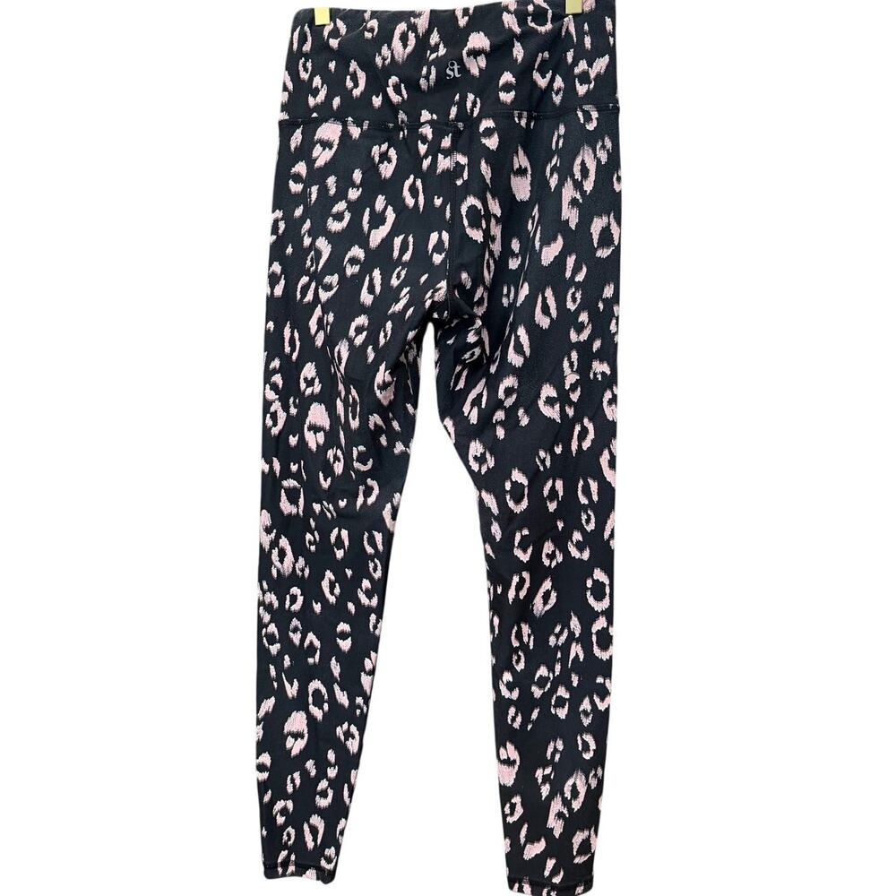 ✨ STRUT THIS Pink Leopard High Rise Leggings XL EUC Barbiecore 🐆 - Picture 4 of 6